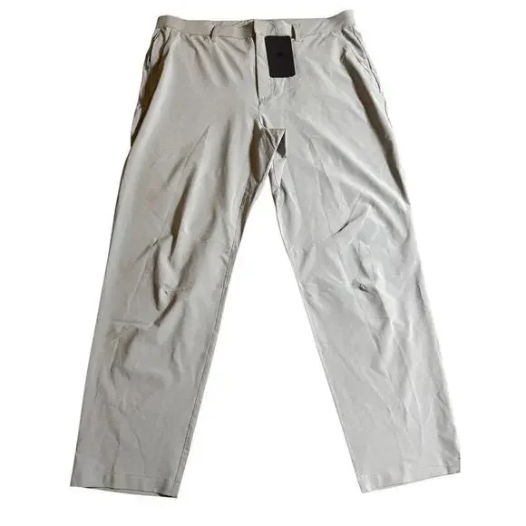 Fabletics The Only Pant Men’s XL Performance Stretch Pants Tan NWT List $89.95 - Picture 2 of 8